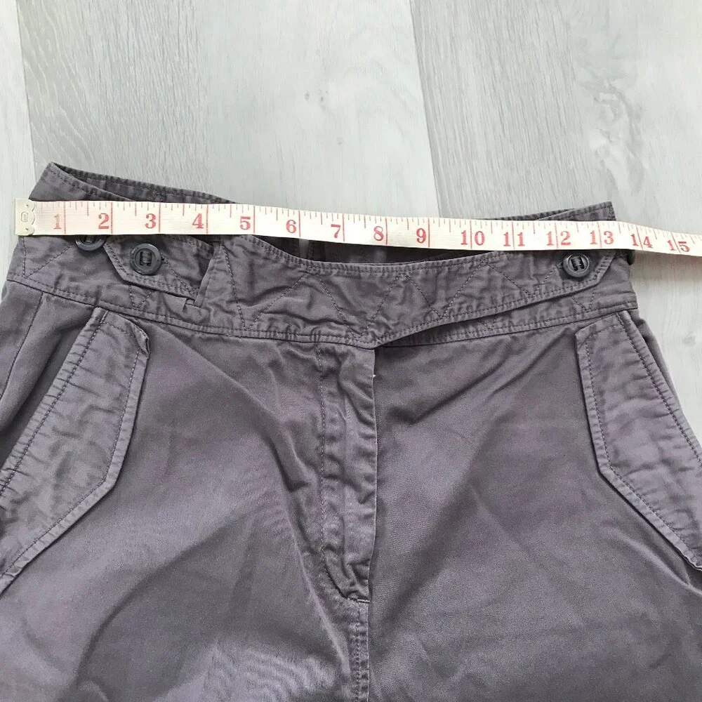 RAG & BONE PURPLE CHINO PANT BUTTON BELT STRAIGHT LEG WOMENS 4